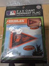 Baltimore Orioles Giant Pennant Flag. Embroidered Applique 3' x 5'