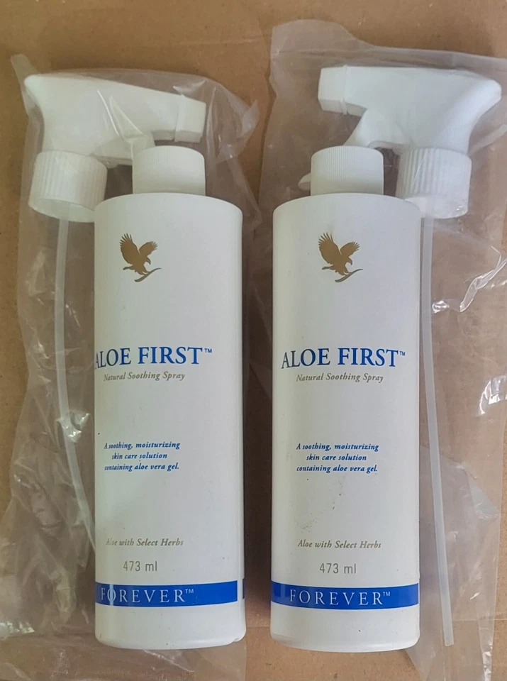 2x Forever Living Aloe First Spary Moisturiser New Formula 473ml