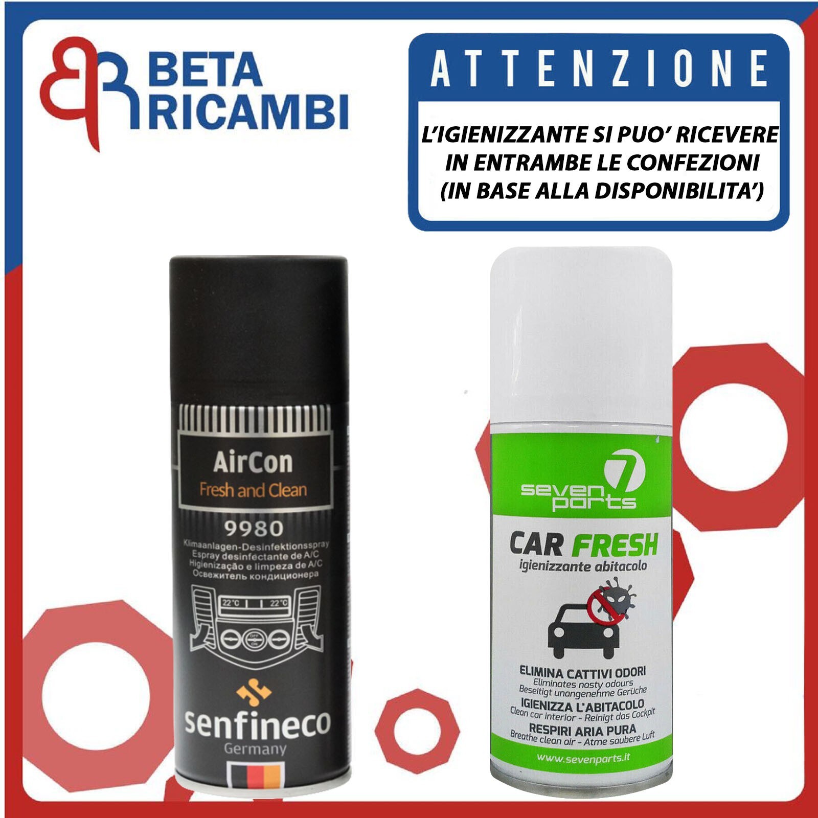 Iso Filter - Seven Parts - Zaffo - Etc. - Filtro Abitacolo Ai Carboni Attivi Wv Golf Vii 633 + Disinfettante Auto Clima - Miniatura 3