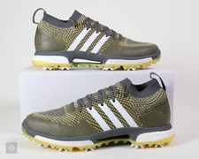 Adidas Tour360 Knit Core Grey Yellow White Boost Golf Shoes Mens Size 9 F33745 