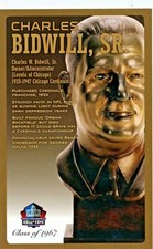 Charles Bidwill Sr. HOF Pro Football Hall Fame Bronze Bust 135/150 Postcard