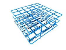 BEL-ART 36-Place Blue Epoxy-Coated Wire 6x6 Row 31mm Diameter Tube Rack