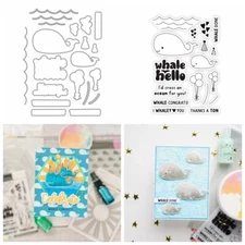 Animal Whale Metal Cutting Dies Stamp Set For DIY Scrapbooking Craft Card Making