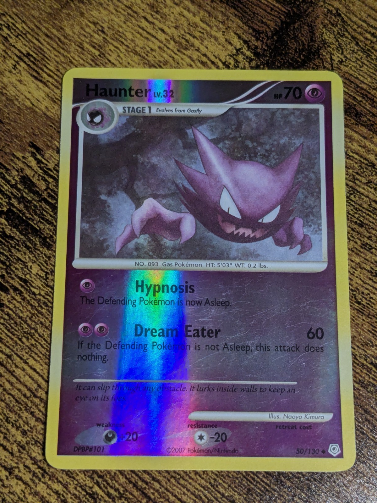 Pokemon Haunter 50/130 Diamond and Pearl Reverse Holo LP
