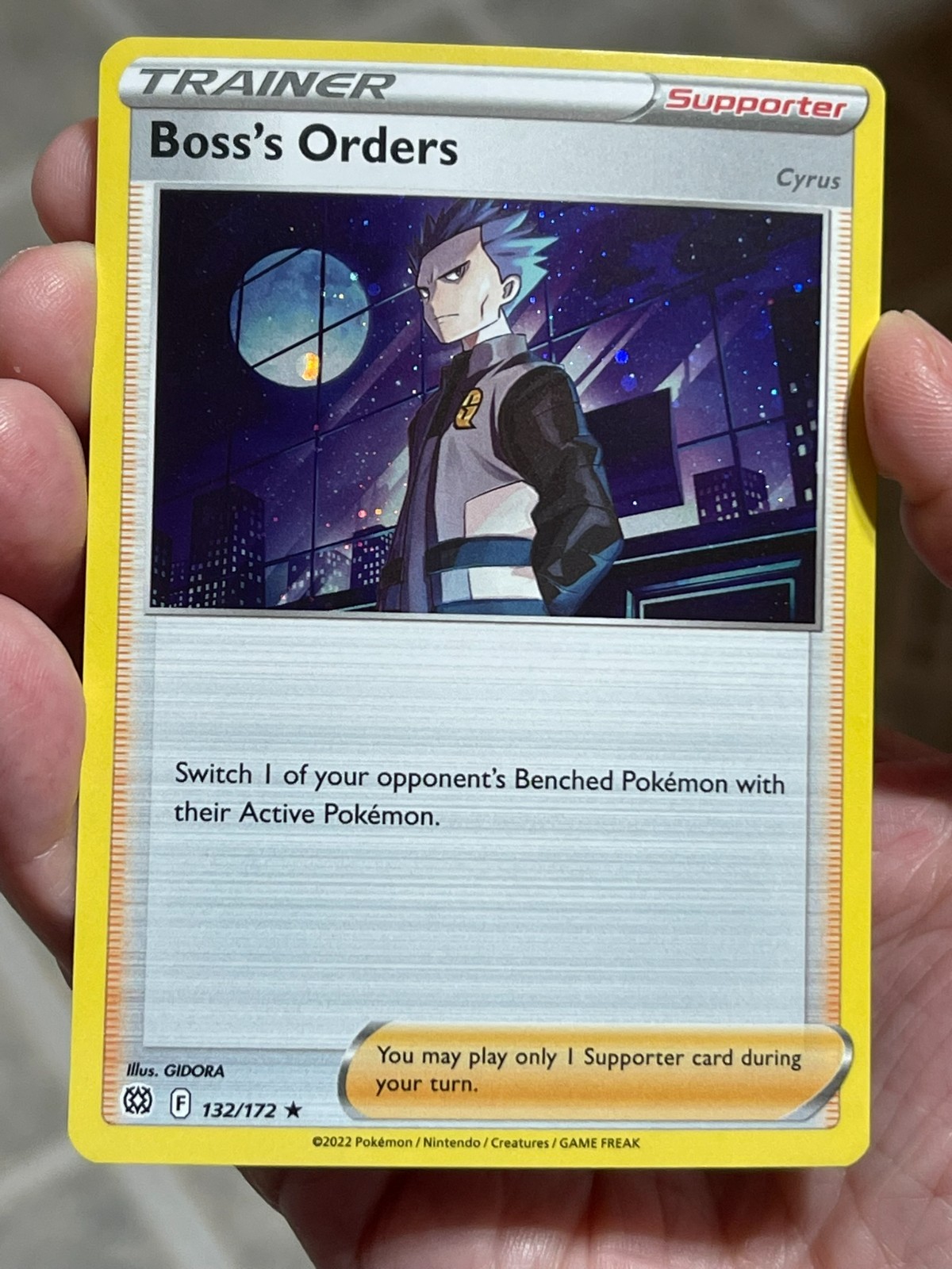 POKEMON BOSS'S ORDERS #132/172 RARE HOLOFOIL COSMOS PROMO NM CARD