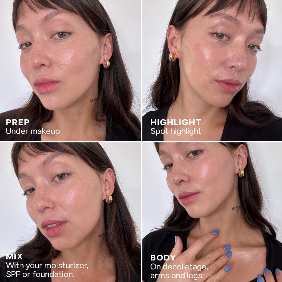 HOT SALE - Saie Glowy Super Gel Dewy Illuminator - Universal Champagne