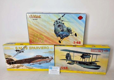 SMER Supermarine Walrus Mk I, Sparviero & Kliklack Mil-M2 Copter 1:48 Model Kits