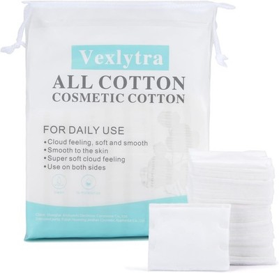 Square Cotton Pads for Makeup Remover, 100% Pure Cotton, Hypoallergenic,... 