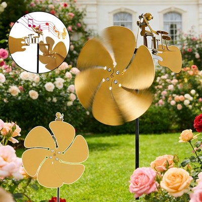 Handmade Metall Drummer Windmill Schlagzeuger Windmühle Schlagzeuger Windrad