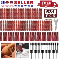 531-384Pcs Sanding Drum Kit Sander Sleeves With Mandrels for Dremel Rotary Tool