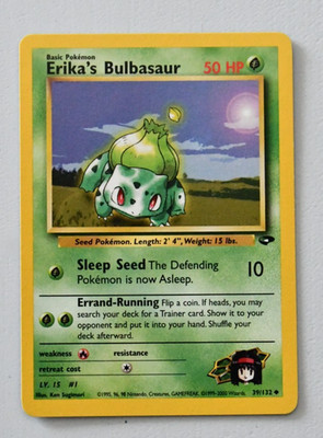 Erika's Bulbasaur 39/132 Pokemon Gym Challenge Regular, Ungraded, Excellent