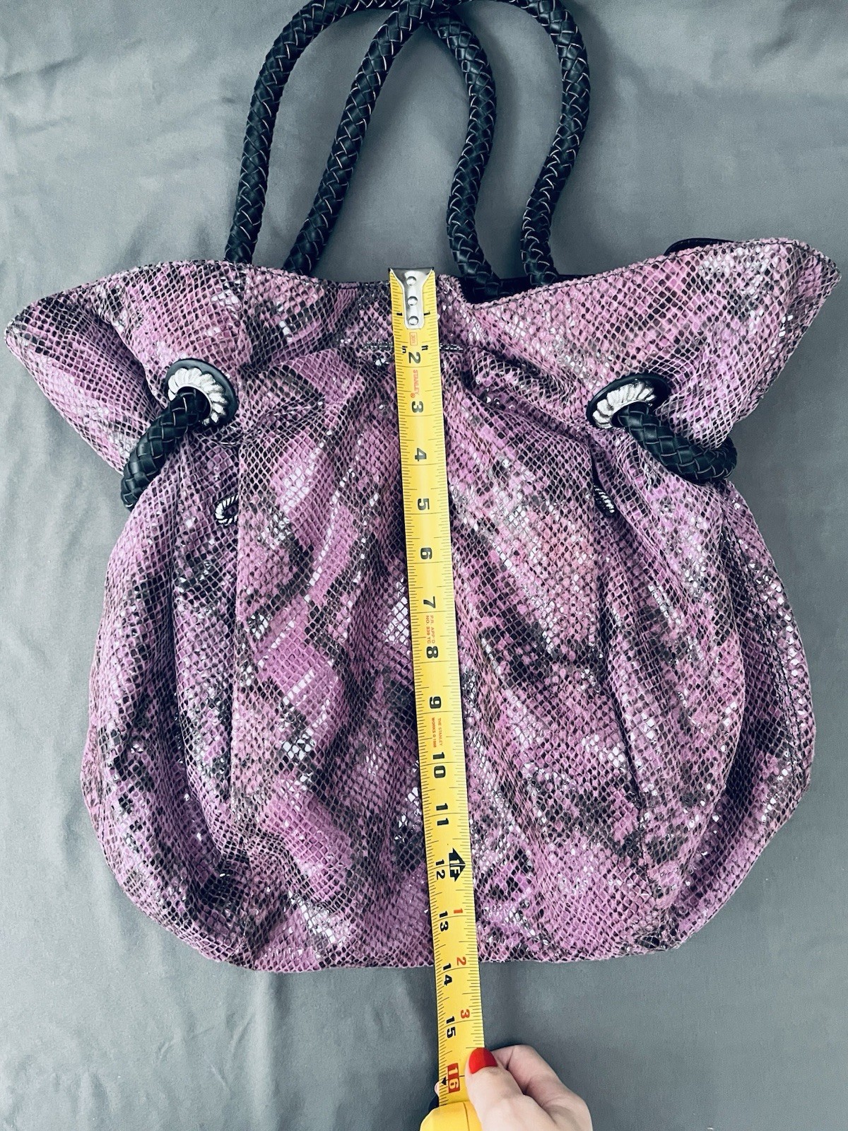 Judith Ripka PYTHON Embossed Leather THISTLE/PURP… - image 19