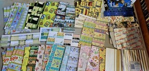 Vintage Lot of Gift Wrap Mostly New, Some Used