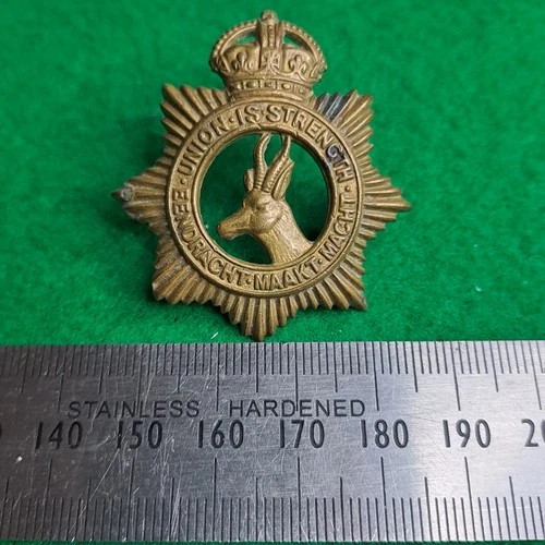 WW1 South African Service Corps Cap Badge Worn France by Drivers Africa
