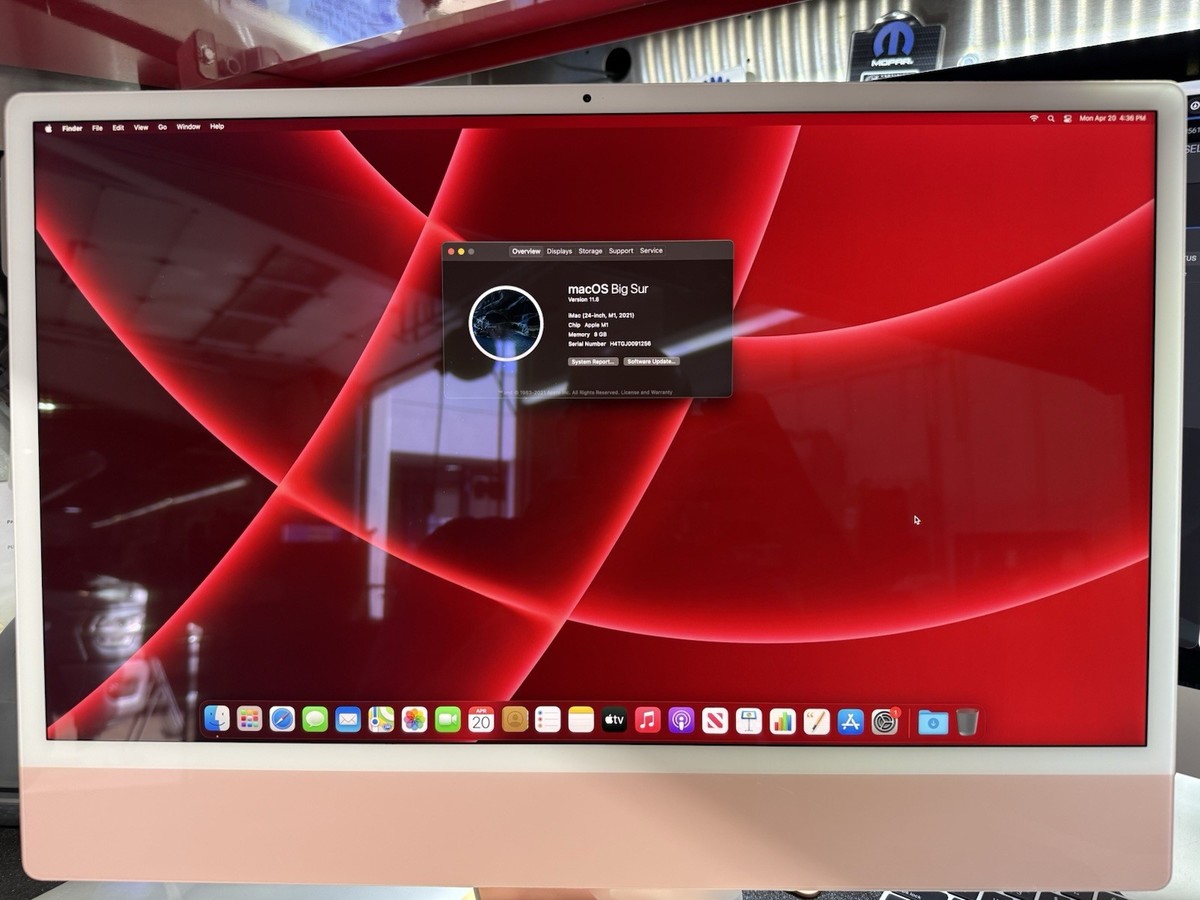 Apple iMac 24-inch, M1, 2021 8GB 256GB 赤 Brand New! 2021 Apple iMac 24”. M1/8Gb/256Gb. Red! All Original