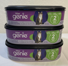3 - Litter Genie Cat Litter Disposal System Refill Cartridges 14  Per Cartridge