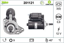 Anlasser Starter VALEO CORE-FLEX 201121 12V für VW GOLF 1 155 17 SCIROCCO 53B 3