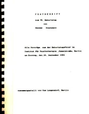 Festschrift for the 70th birthday of Hannes Dieckmann. All lectures from birth