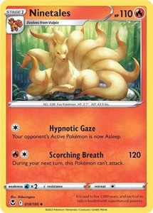 Ninetales 018/195 Reverse Holo Silver Tempest
