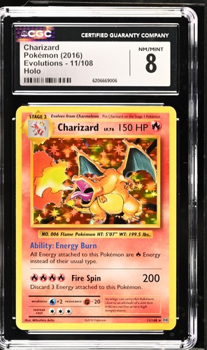 CGC 8 Charizard Evolutions 11/108 Holo Pokemon Card 2016 XY