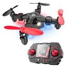 Holy Stone HS190 Foldable Mini Nano RC Drone for Kids Gift small, Red
