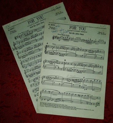 For You - Harry Roberts Noten (1./2. Altsaxophon). Ref00069