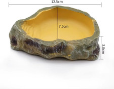 Rettile Verme Ciotola D'Acqua Resina Piatto Di Roccia Piatto Terrario Serbatoio 