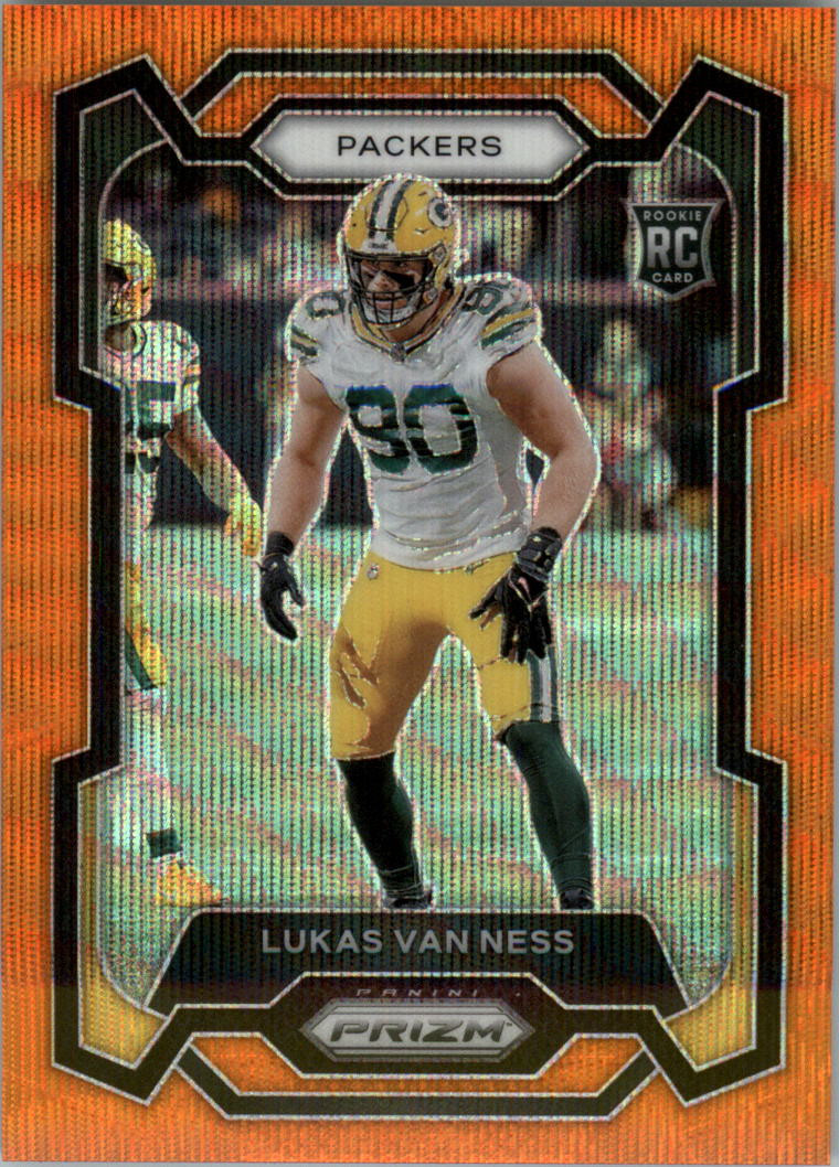 2023 Panini Prizm Prizms Orange Wave #336 Lukas Van Ness /60 - NM-MT