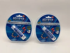 2x ABREVA COLD SORE FEVER BLISTER TREATMENT PUMP 2g EACH EXP 10/26 SEALED MR 335