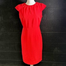 Adrianna Papell Vibrant Red Midi Cocktail Dress