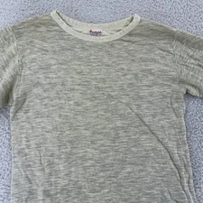 Vintage Duofold Shirt Mens 42 Gray Long Sleeve Two Layer Fabric Thermal 70s