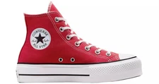 New Converse True Red Lift Chuck Taylor All Star Hi Top Platform Womens Sneaker