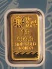 1 G Gold Bar Britannia With Serial Number