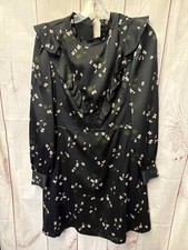 Ann Taylor Women's Size 4 Black Floral Dress
