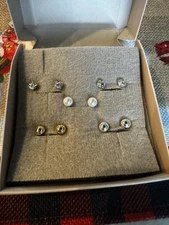 Set De Aretes Classy De Yanbal 5 Pares Alta Bisutería Baño En Oro De 24q