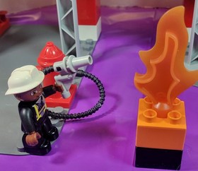 LEGO Duplo 5601 Fire Station Almost Complete. Please Read Description