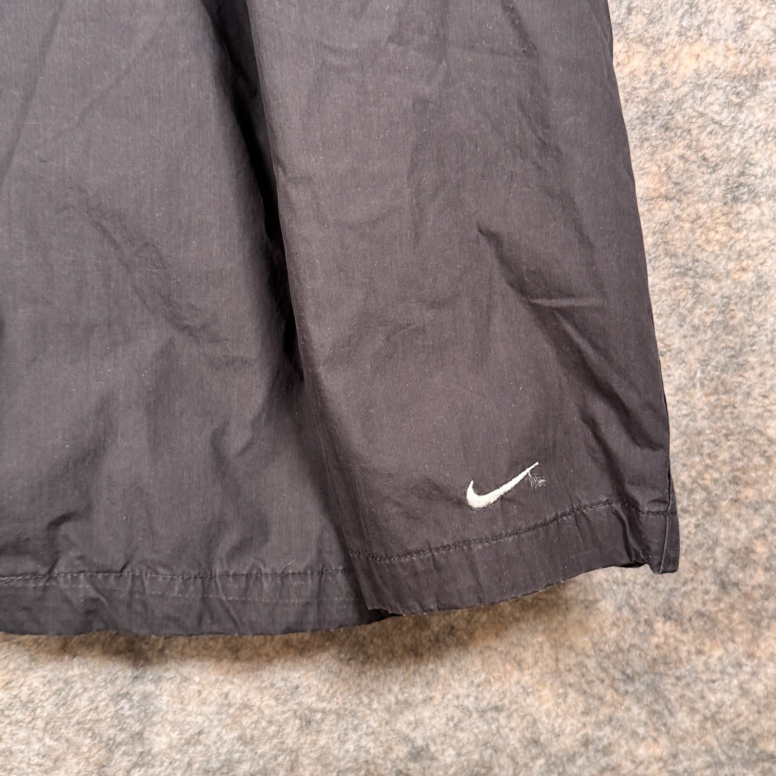 Vintage Nike Snap Button Solid Black Jacket Mens … - image 3