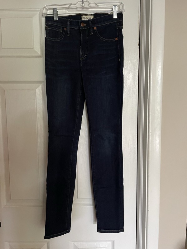 Madewell 9" High Rise Skinny Jeans Dark Blue Women's Size 25 Style F8990 -- NWT