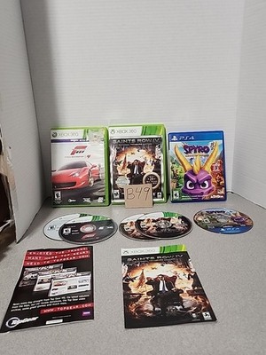 Playstation 4 & XBOX360 Games Lot Of 3 ~ Forza ~ Saints Row IV & Spyro