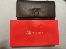 Anne Klein Brown Wallet Clutch Leather New