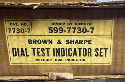 Brown & Sharpe Dial Test Indicator Set w/ Case, Cat 7730-7, MPN 599-7730-7