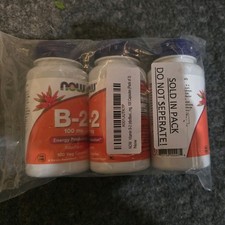 LOT OF 3 Now Foods, 3 Pack B-2, 100 mg, 300 Capsules