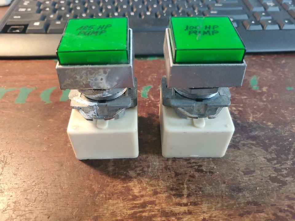 (2) Square D 9001KM1 Pushbutton Light Module 110/120V Green Cap Ser G (TA42MS) - Image 4 of 4