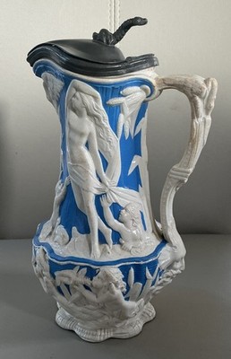 ''Amphitrit'' Relief geformter Parian Krug Charles Meigh und Sohn um 1856
