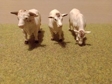 Britains Charolais Cattle-Bull And 2 Cows- 1979 China- VGC.