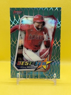 2025 Bowman's Best - Best Tek Christian Moore #BT-7 Blue /75 (RC)