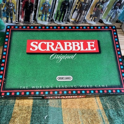 Vintage Spears Scrabble Brettspiel Gestelle Diagramme Regeln alle da Box etwas getragen