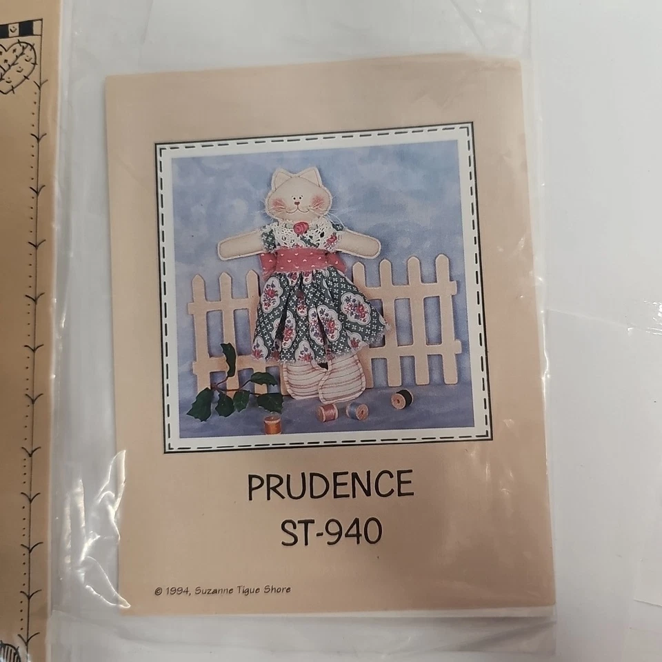 Animal 2 SEWING PATTERN ONLY Spencer Teddy Bear Prudence Cat For Fabric - Image 2 of 4