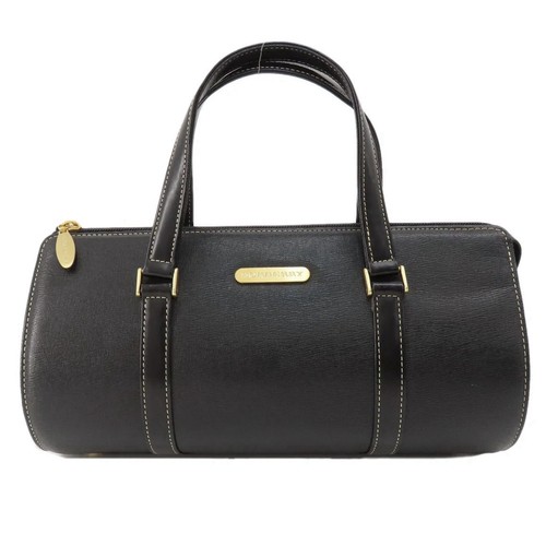 Burberry Vintage Handtasche Tasche Leder Schwarz Original #923