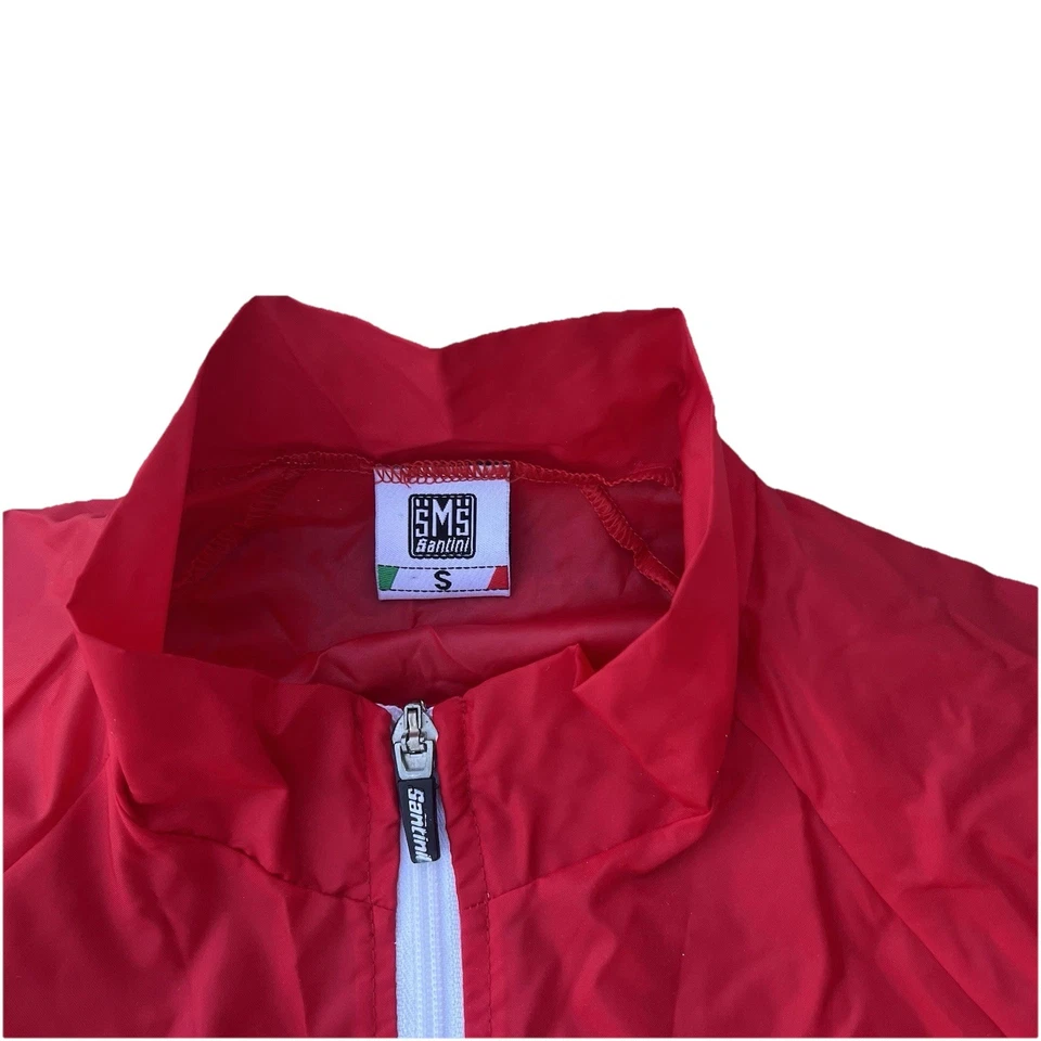 Santini SMS Red Cycling Lightweight Jacket Size S - Image 3 of 4